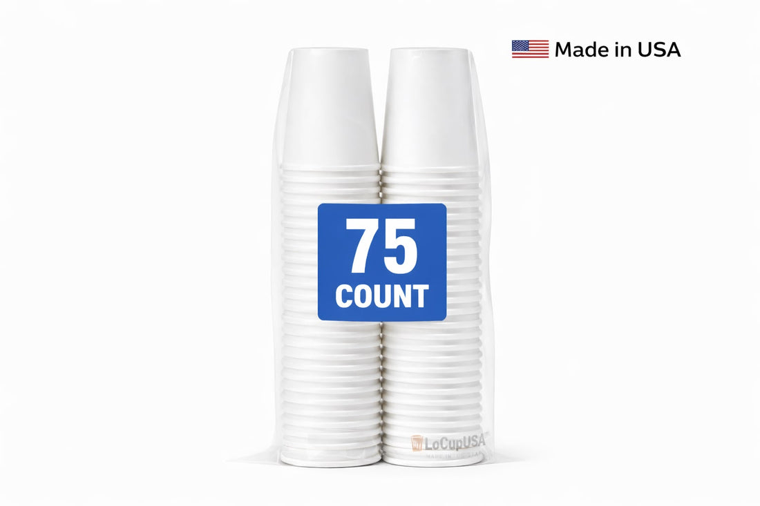12 oz White Paper Cups