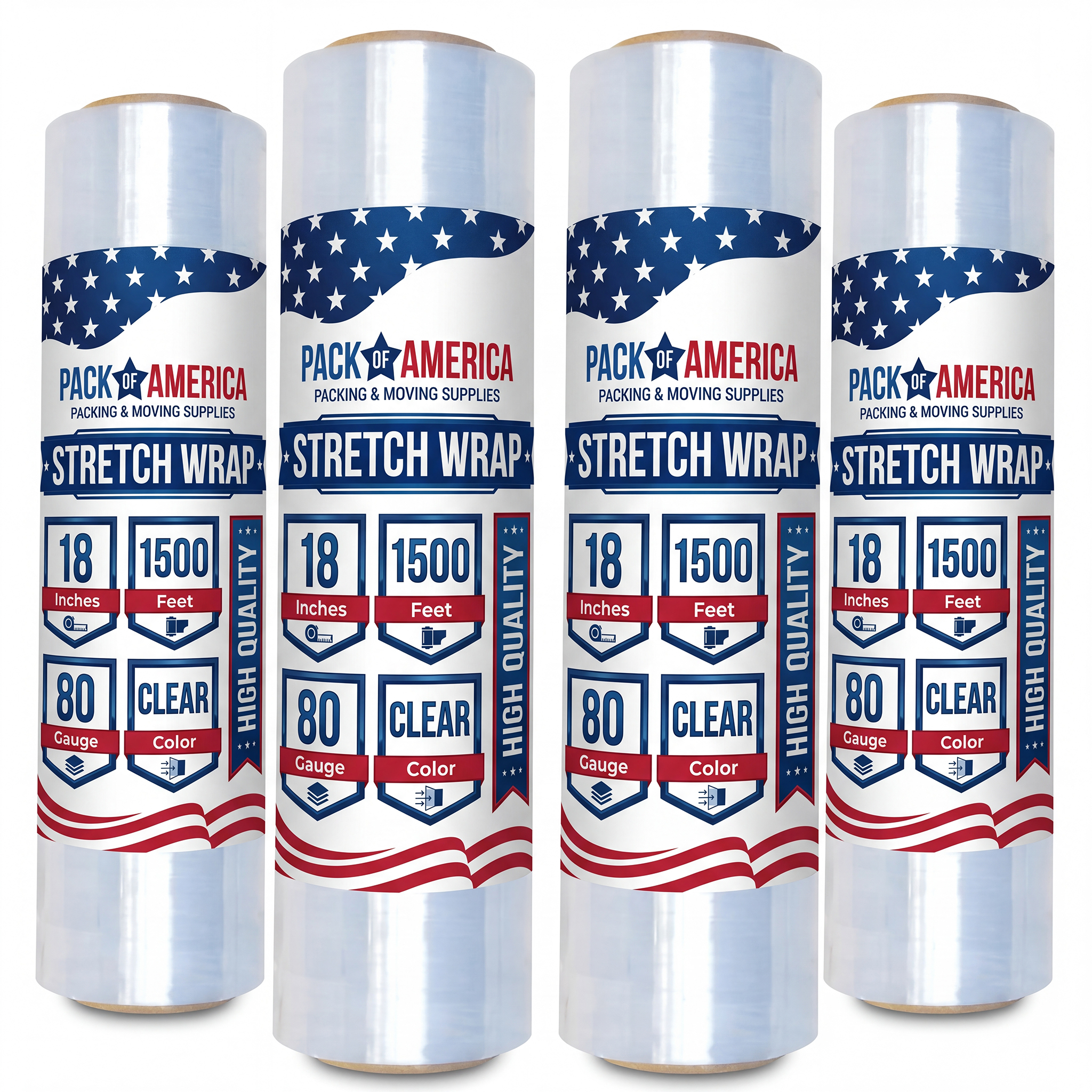 Stretch Film Clear - Industrial Heavy Duty Plastic Shrink Wrap